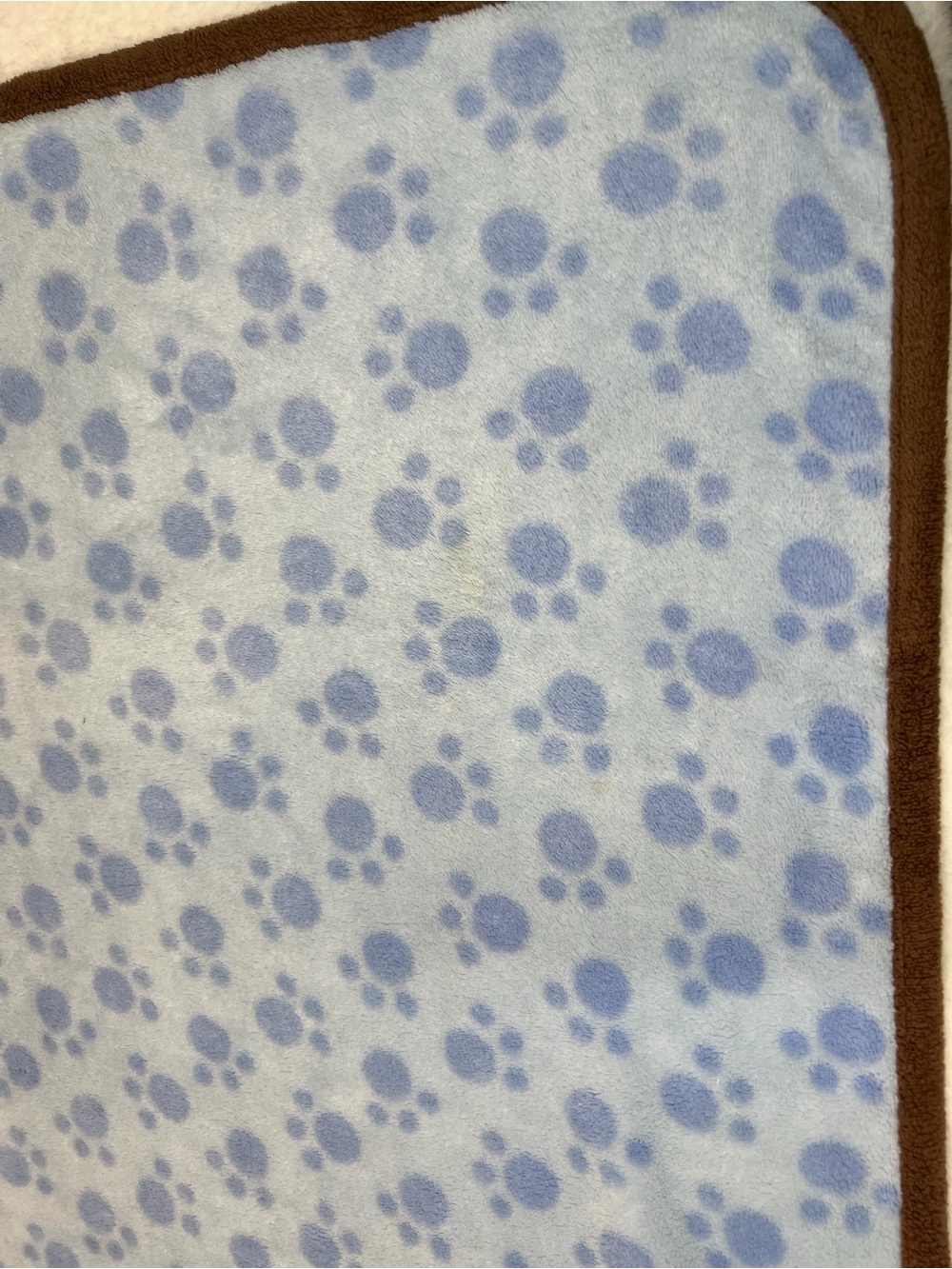Koala Baby Brown Blue Paw Print 3D Puppy Dog Baby Security Blanket Lovey Fleece - Picture 4 of 9